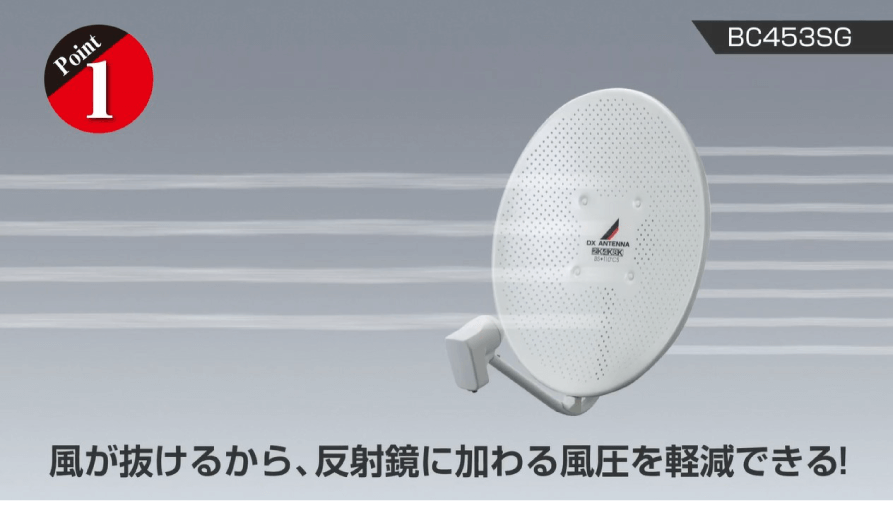 風圧が軽減できて変形や破損が起こりにくい！